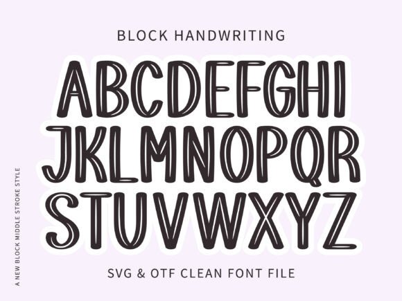 Block Handwriting: The All-Caps Display Font with a Crafty Edge