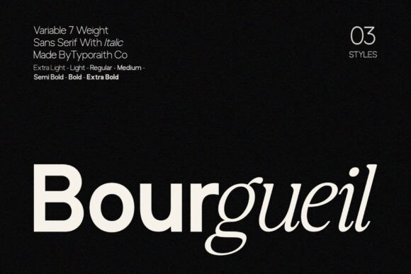 Bourgueil: A Modern Variable Sans Serif for Clear Communication