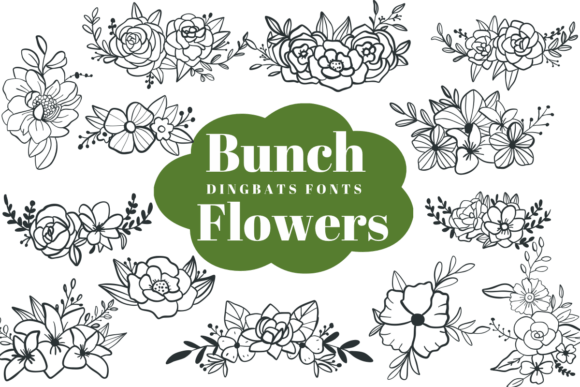 Bring a Garden to Your Designs with the Bunch Flowers Font