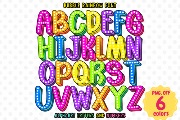 Bring Playful Energy to Your Projects with the Bubble Rainbow Typeface