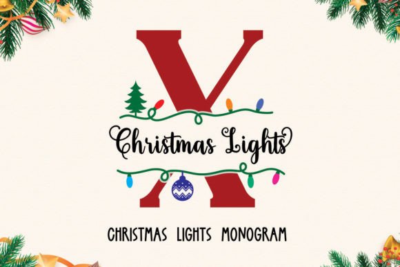 Christmas Lights Monogram: Your Festive Design Secret Weapon