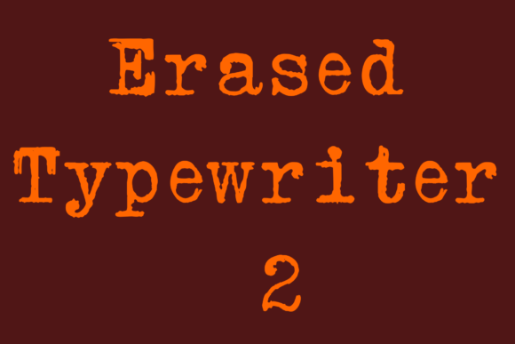Erased Typewriter 2: The Distressed Font with Character