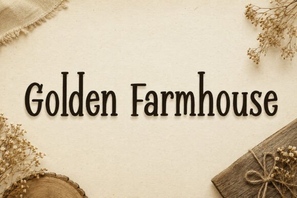 Golden Farmhouse: A Vintage Serif Font with Rustic Charm