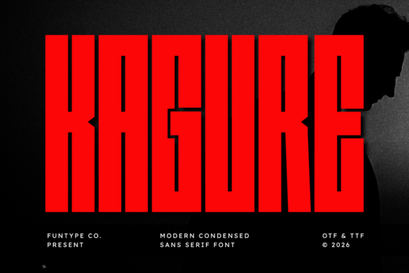 Kagure: A Bold Condensed Sans Serif for Modern Design