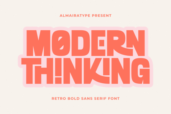 Modern Thinking: A Bold Retro Font for Contemporary Creators