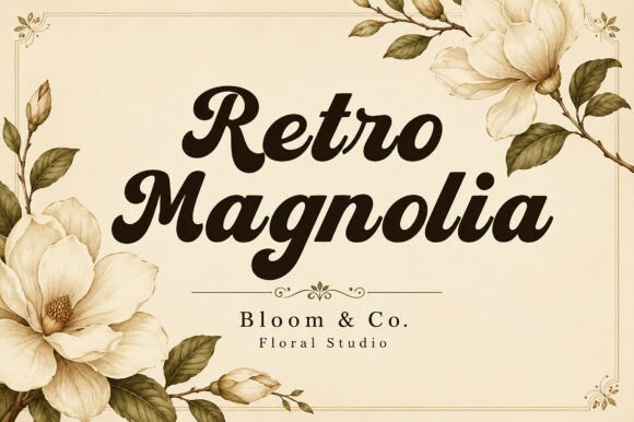 Retro Magnolia: A Font That Blends Vintage Charm with Modern Flair