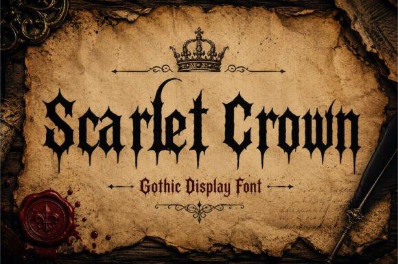 Scarlet Crown: The Gothic Blackletter Font for Bold Branding