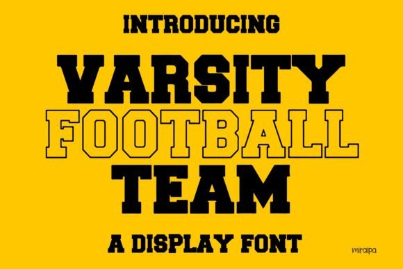 Varsity Football Team: A Font That Brings Athletic Energy to Your Designs